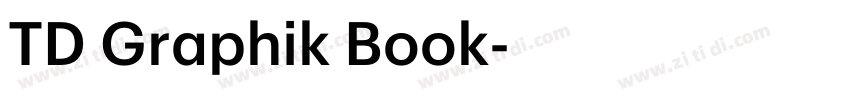 TD Graphik Book字体转换